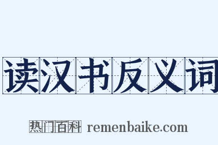 读汉书反义词是什么意思的图片